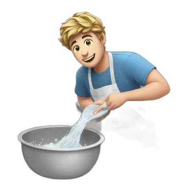 MrBeast washing dishes sticker