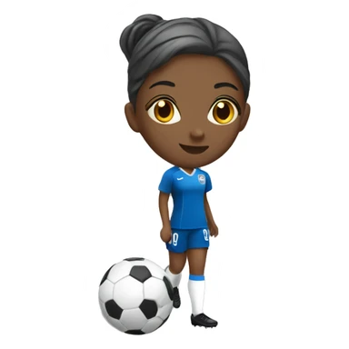 Female soccer player sticker