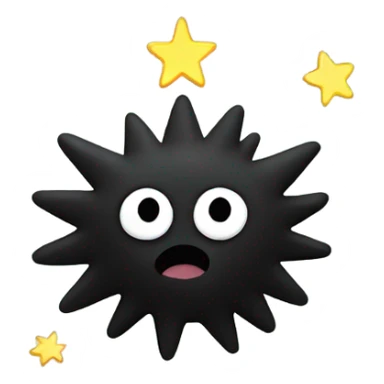 Soot sprite holding star  sticker