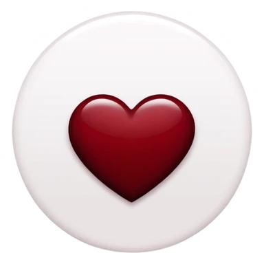 Dark red deep red Mahogany-red maroon-red heart shape sticker