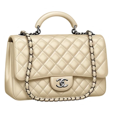 Pale silver cream Chanel  sticker