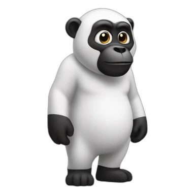 Singe blanc et noir sticker