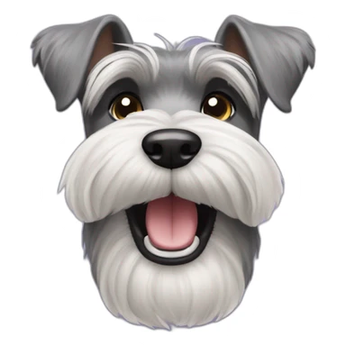 Schnauzer smiling sticker