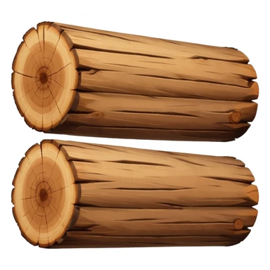 three wood logs sticker