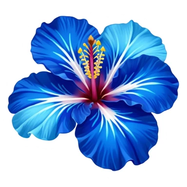 ultramarine hibiscus w cyan center 
replace purple/yellow with whitw sticker