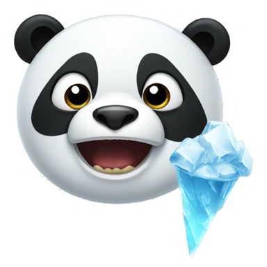 A Panda who eat ice sticker