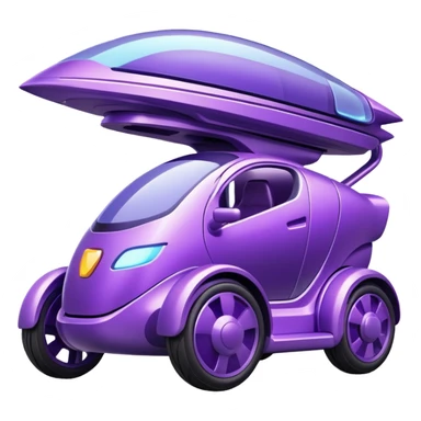 Futuristic chariot that’s purple sticker