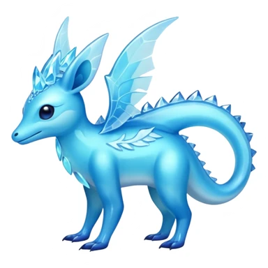 Shiny Exotic Colorful Amaura-Aurorus-Fakémon-hybrid-creature (full body)  sticker