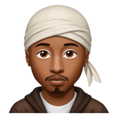 2Pac only face and durage sticker