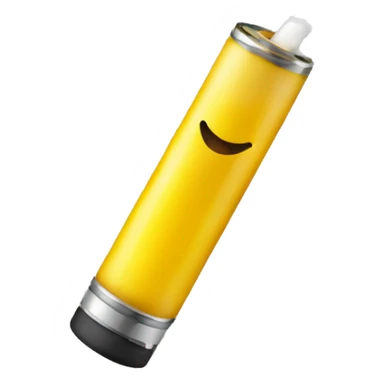 an electronic cigarette containing yellow liquid sticker