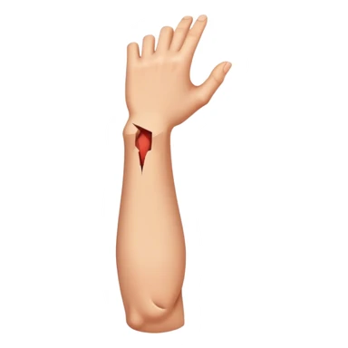 Arm with cuts on it sticker