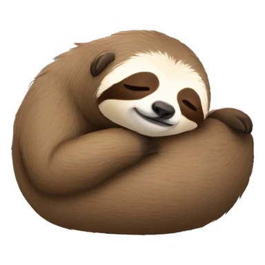 sleeping sloth sticker