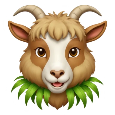 goat with grass in his mouth sticker