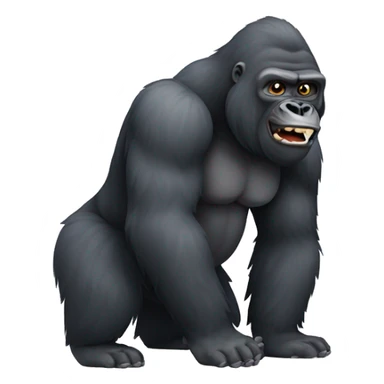 Gorilla peting dog sticker