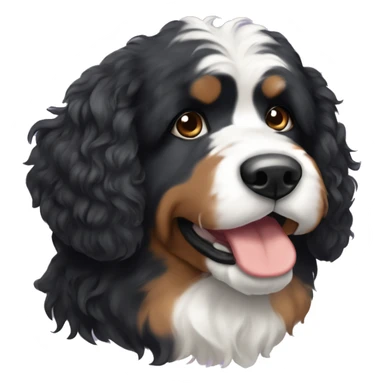 Berneroodle giant tricolor sticker