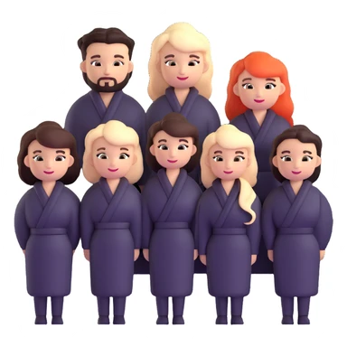 professional hairstylists team group sticker