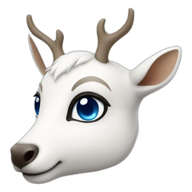 White deer with blue eyes sticker