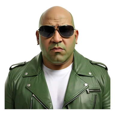 Big bald guy from the Dominican Republic being very mean sticker