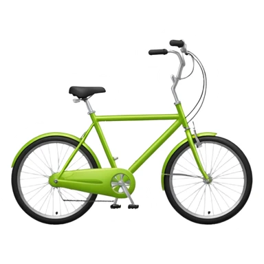 Lime green bicycle  sticker