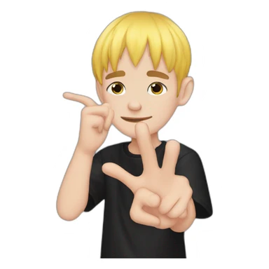 Lil peep doing rocks signs with his right hand sticker