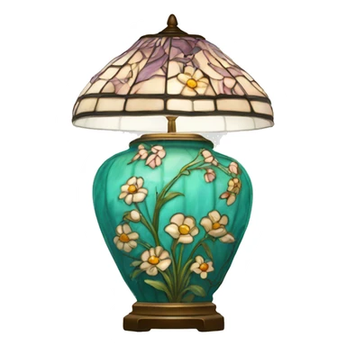 Tiffany lamp with flowers sticker