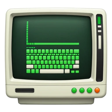 mac os icon code computer retro terminal, black, green white, full code lines on the screen sticker
