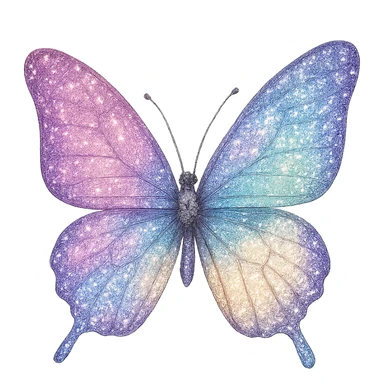 sparkly butterfly sticker
