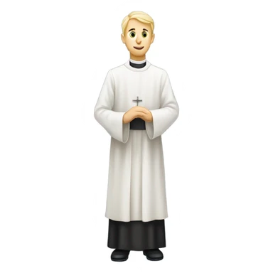 blond Vicar standing sticker
