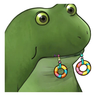 Candy beads ear lobe sticker