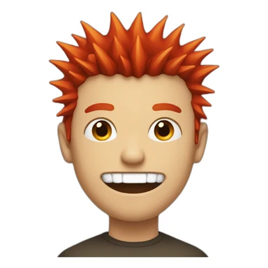 red-spiked-haired-guy, sharp-teeth sticker