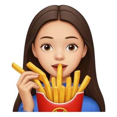 olivia rodrigo munching fries sticker