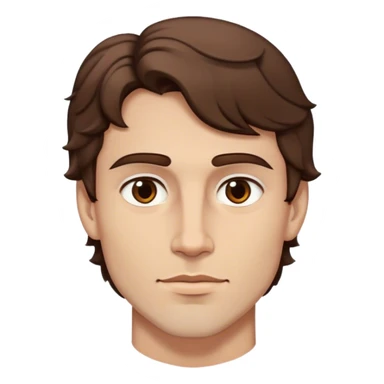 lord with short wavy brown hair, deep brown eyes, strong jawline sticker