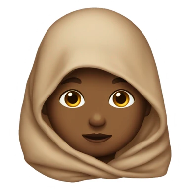 Long Swaddled brown baby sticker