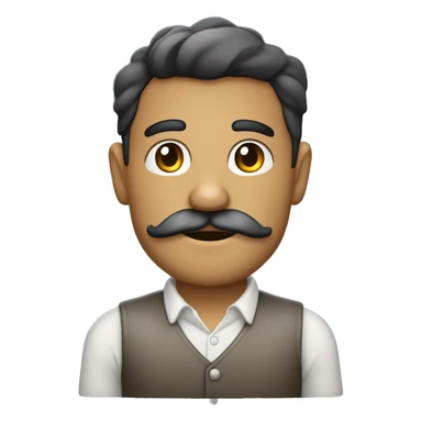 Um pai com pouco cabelo com bigode e de pele morena claro sticker