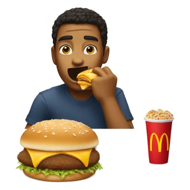 Kai Cenat eating McDonald’s sticker