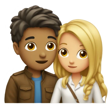 Boy kiss girl sticker