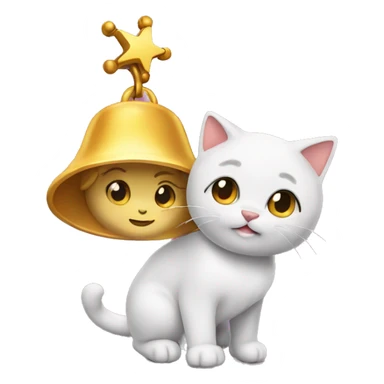 tinkle bell with cat sticker
