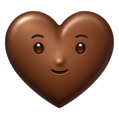 brown heart sticker