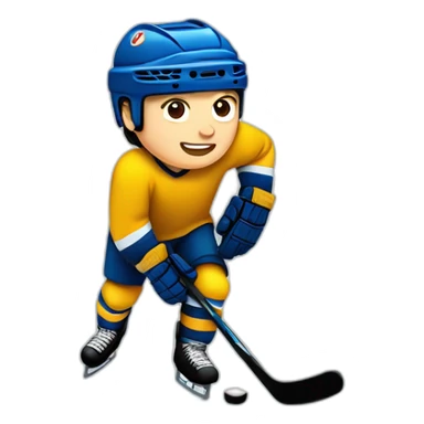 hockey sur glace sticker