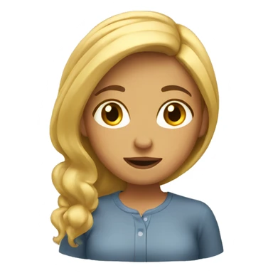 Honey blond girl stress  sticker