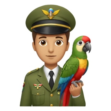 Walker + parrot on shoulder, Pet Walkers. Full body sticker