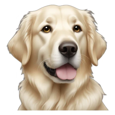 one white retriever and one golden retriever sticker