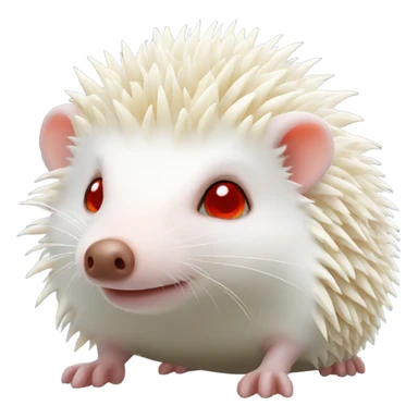 Tender red-eyed albino hedgehog  sticker