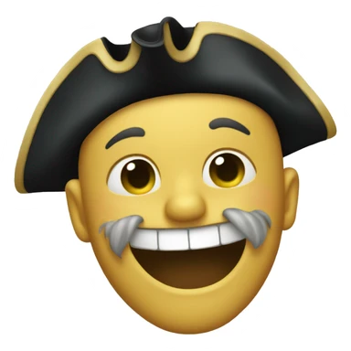 Pirate Laughing Emoji Face sticker