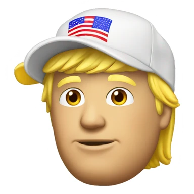 Donald trump avec une casquette  sticker