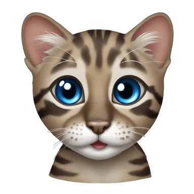 Mink bengal with Blue eyes  sticker