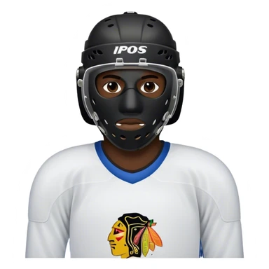 dark skinned black man wearing a hockey mask sticker