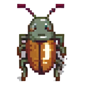 Tiny bug (cockroach) partying sticker