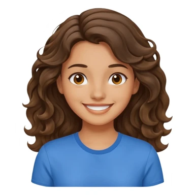 Brunette girl wavy nothing full body  sticker