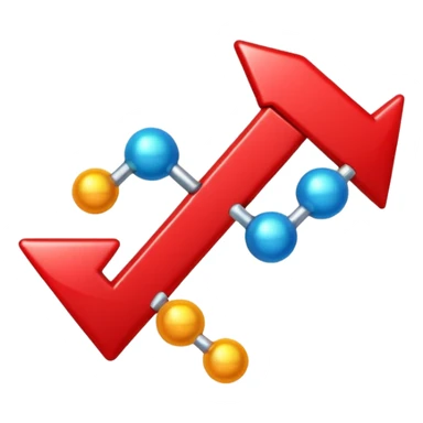red arrow pointing down on the vitamin molecule sticker